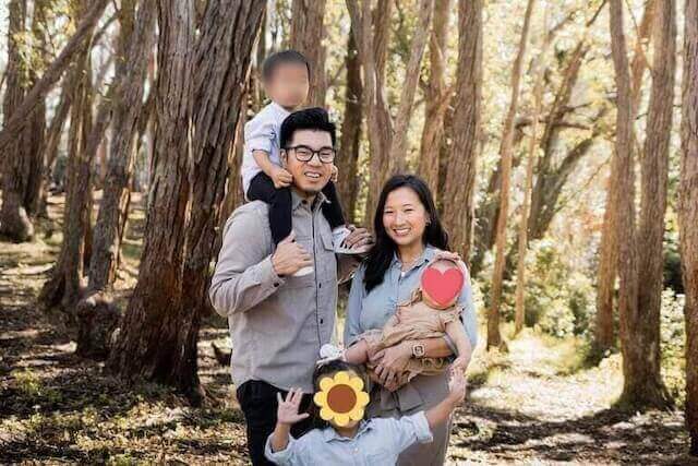 Photo with faces blurred out